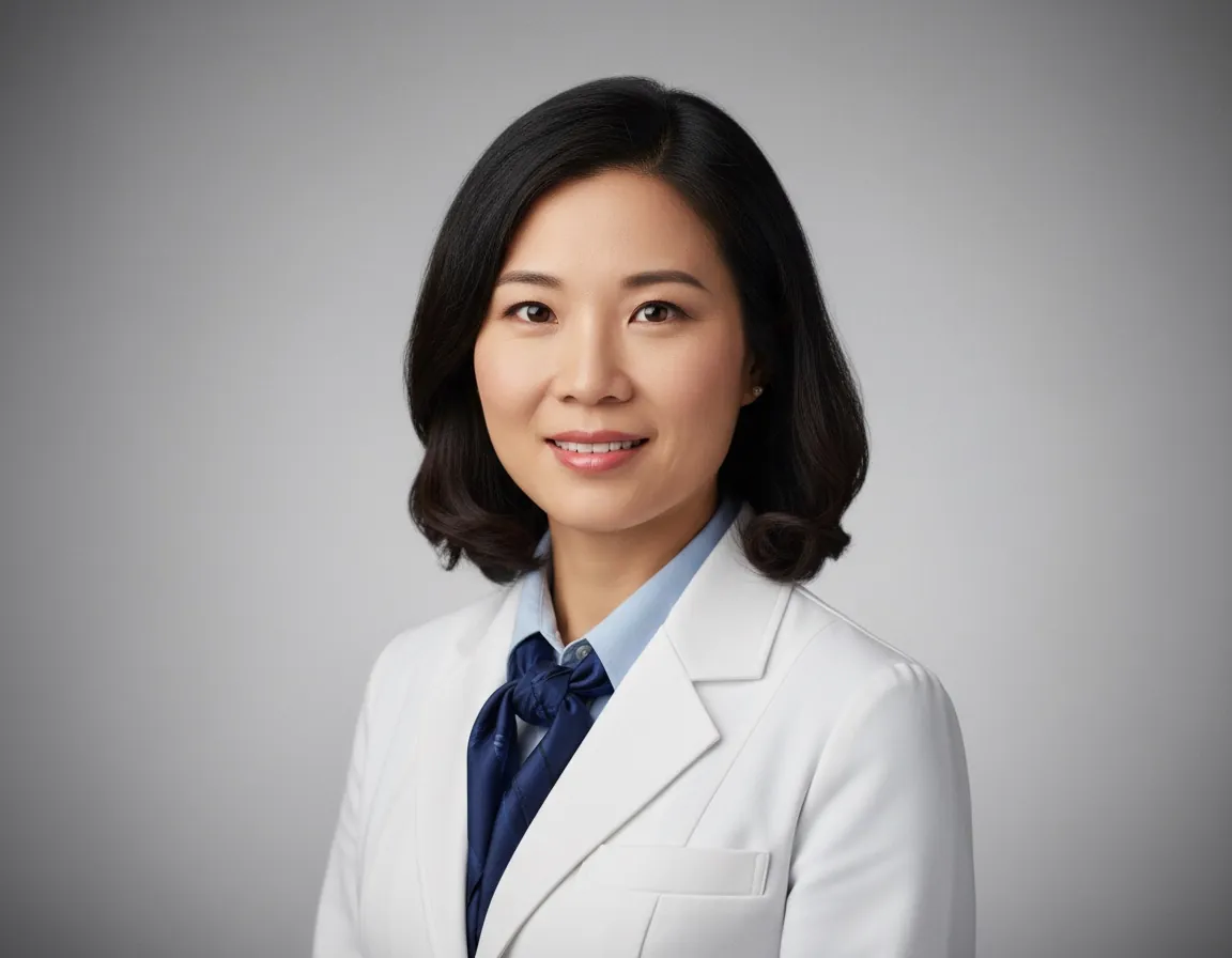 Portrait of Dr Sarah Chen, chief science officer.